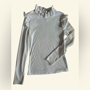 White ruffle top 443